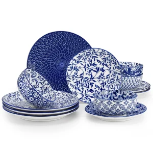 Vancasso Chinese Blue & White Porcelain Tableware Set