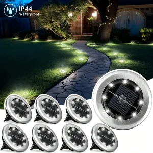 Solar Disk Lights (8 Pack)