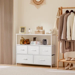 5-Drawer Storage Cabinet With Fabric Drawers