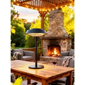 Infrared Tabletop Heater 600W/900W/1500W Electric Patio Outdoor Heater for Garden Balcony Garage Backyard IP55 Waterproof